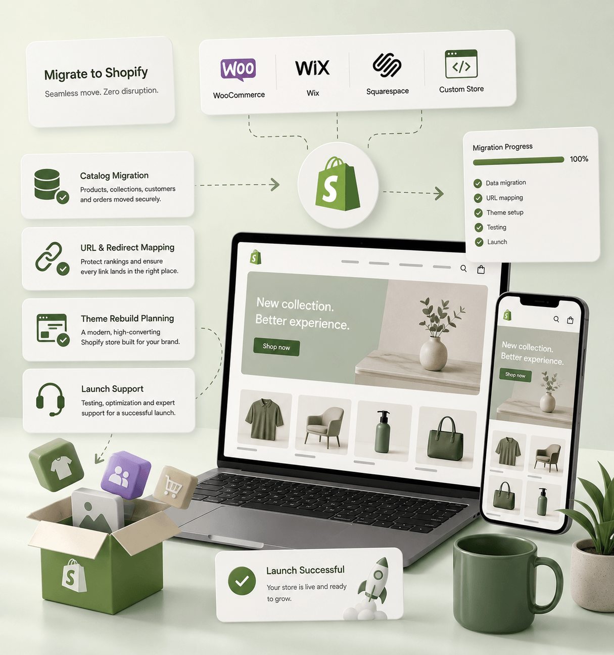 Shopify migration storefront preview